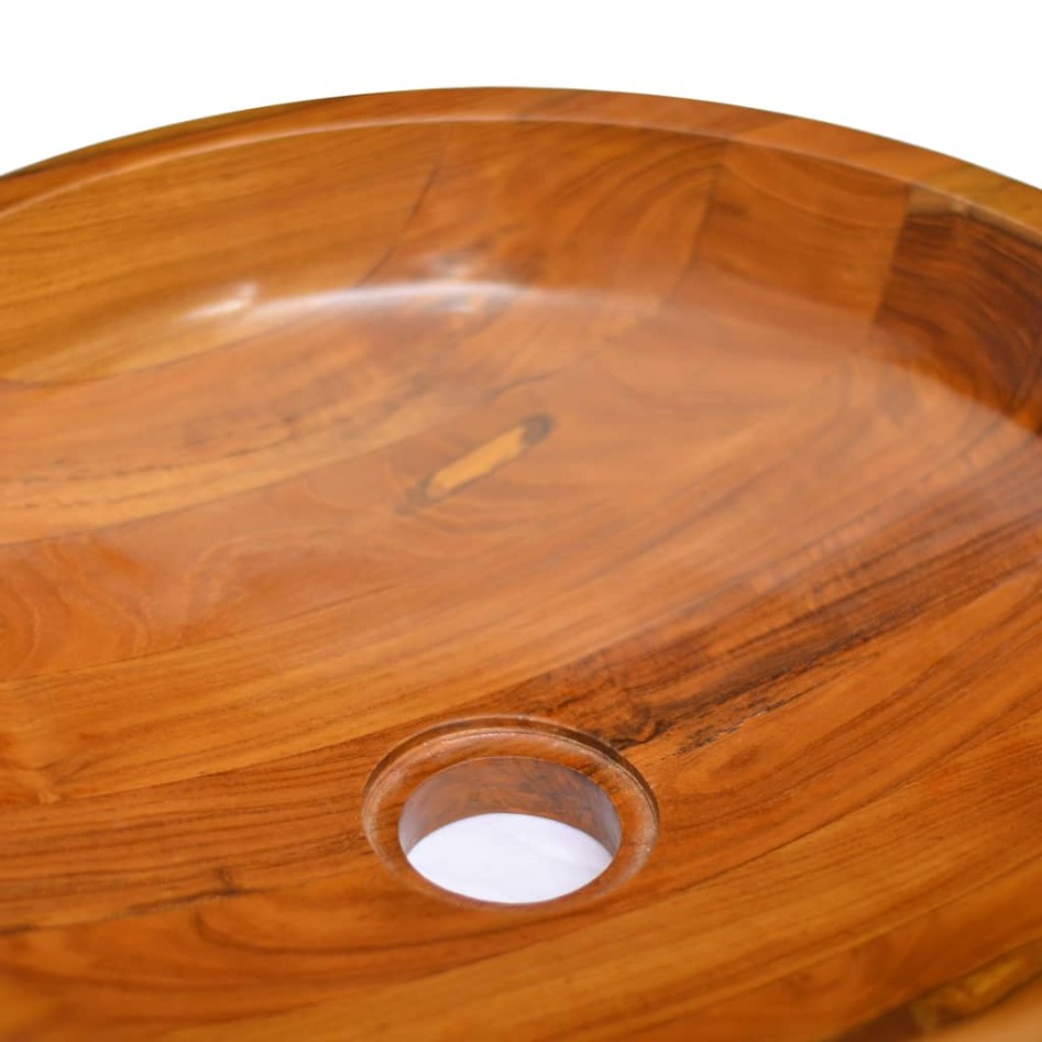 Lavabo de madera maciza de teca Φ40x10
