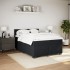 Cama box spring con colchón terciopelo negro 140x200