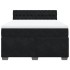 Cama box spring con colchón terciopelo negro 140x200