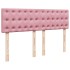 Cama box spring con colchón terciopelo rosa 160x200