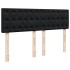 Cama box spring con colchón terciopelo negro 140x200