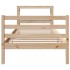Estructura de cama sin colchón madera maciza de pino 90x200