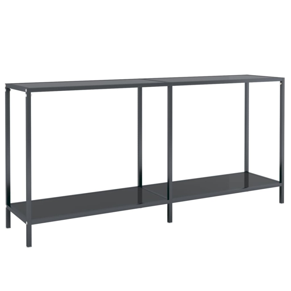 Mesa consola vidrio templado negro 160x35x75,5