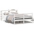 Estructura de cama sin colchón madera de pino blanca 150x200