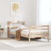 Estructura de cama sin colchón madera maciza de pino 100x200 cm