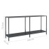 Mesa consola vidrio templado negro 160x35x75,5