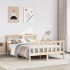 Estructura de cama sin colchón madera de pino blanco 150x200
