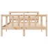 Estructura de cama sin colchón madera de pino blanco 150x200