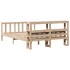 Estructura de cama sin colchón madera de pino blanco 150x200