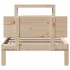 Estructura de cama con cabecero madera maciza de pino 90x200