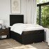Cama box spring con colchón tela negro 120x200