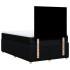 Cama box spring con colchón tela negro 120x200