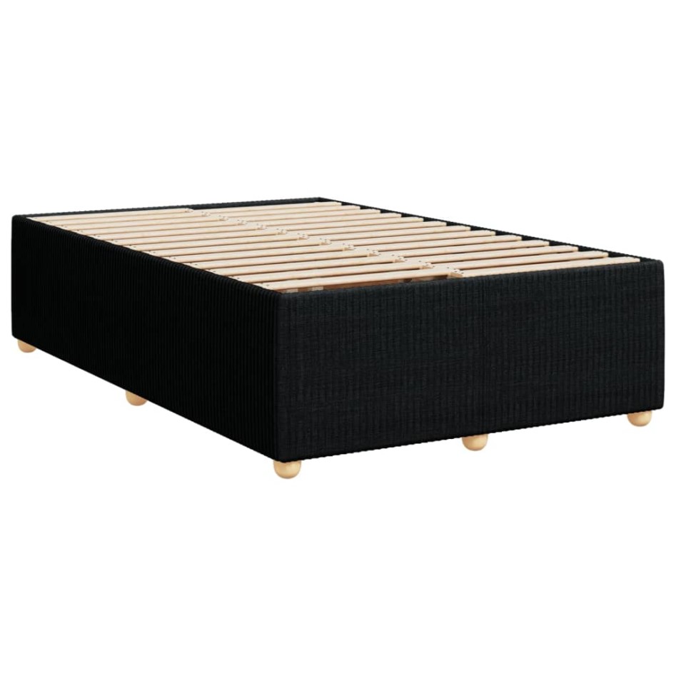 Cama box spring con colchón tela negro 120x200