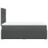 Cama box spring con colchón tela gris oscuro 120x200