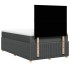 Cama box spring con colchón tela gris oscuro 120x200