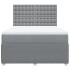Cama box spring con colchón tela gris claro 140x200