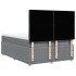 Cama box spring con colchón tela gris claro 140x200