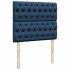 Cama box spring con colchón tela azul 120x200