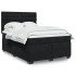 Cama box spring con colchón terciopelo negro 140x190