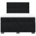 Cama box spring con colchón terciopelo negro 140x190