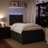 Cama box spring con colchón terciopelo negro 120x200
