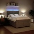 Cama box spring con colchón terciopelo gris claro 140x200