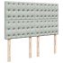 Cama box spring con colchón terciopelo gris claro 140x200