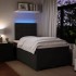 Cama box spring con colchón terciopelo negro 120x200