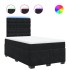 Cama box spring con colchón terciopelo negro 120x200