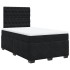 Cama box spring con colchón terciopelo negro 120x200