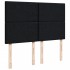Cama box spring con colchón terciopelo negro 140x190