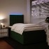 Cama box spring con colchón terciopelo verde oscuro 120x190