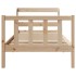 Estructura de cama sin colchón madera maciza pino 75x190