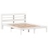Estructura de cama sin colchón madera de pino blanco 135x190