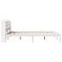 Estructura de cama sin colchón madera de pino blanco 135x190