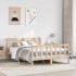 Estructura de cama sin colchón madera maciza de pino 140x190