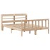 Estructura de cama sin colchón madera maciza de pino 140x190