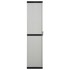 Armario de jardín con 3 estantes gris y negro 68x40x168