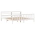 Cama sin colchón madera maciza de pino blanca 180x200