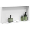 Hornacina ducha acero inoxidable blanco mate 62x32x9 cm