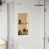 Hornacina ducha acero inoxidable dorado cepillado 32x62x9