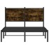 Estructura de cama sin colchón metal roble ahumado 120x190