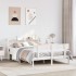 Estructura de cama sin colchón madera de pino blanca 140x200