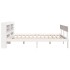 Estructura de cama sin colchón madera de pino blanca 140x200