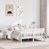Estructura de cama sin colchón madera de pino blanca 150x200