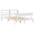 Estructura de cama sin colchón madera de pino blanca 150x200