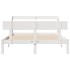 Estructura de cama sin colchón madera de pino blanca 150x200