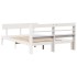 Estructura de cama sin colchón madera de pino blanca 150x200