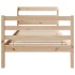 Estructura de cama con cabecero madera maciza pino 75x190