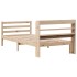 Estructura de cama con cabecero madera maciza pino 75x190